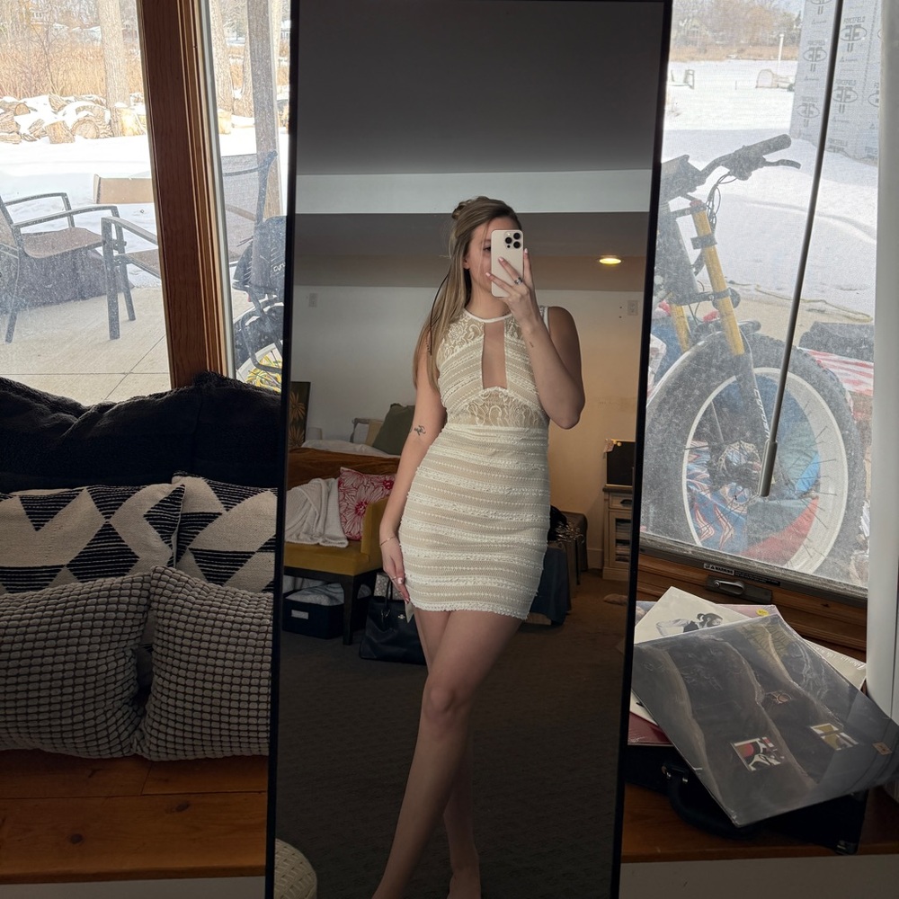 Banjul Cream Mini Dress